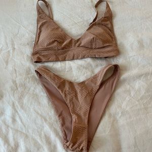 Aerie high leg cheeky bathing suit